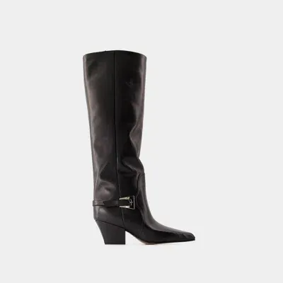 Paris Texas Jane Buckle 60 Boots In Black