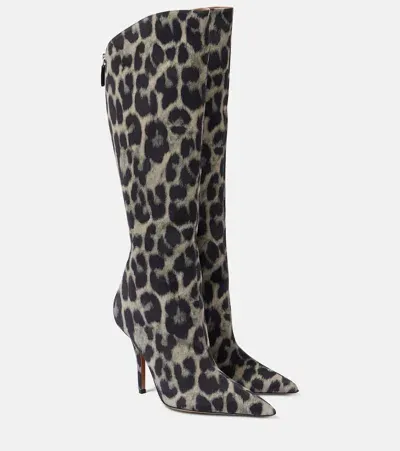 Paris Texas Jessica 105 Calf Hair Knee-high Boots In Multicoloured