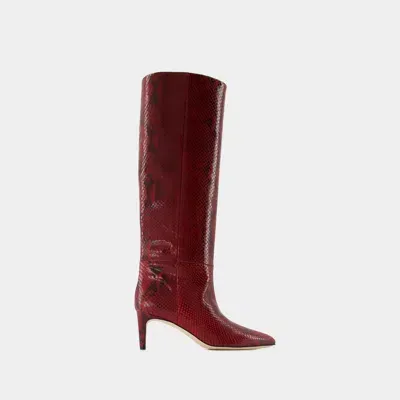 Paris Texas Stiletto 60 Boots -  - Leather - Burgundy