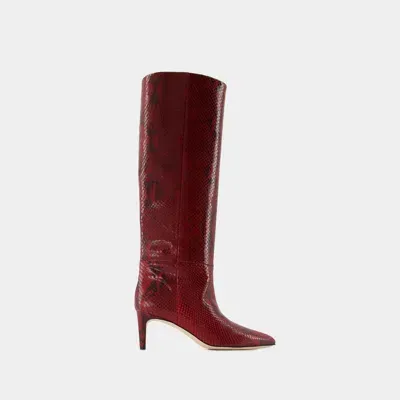 Paris Texas Stiletto 60 Boots In Burgundy