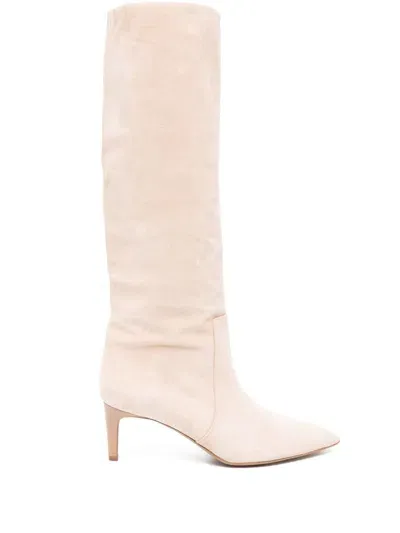 Paris Texas Stilleto 65mm Knee High Boots In Beige