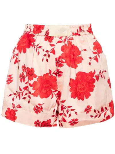 Parlor Floral-print Shorts In Neutrals