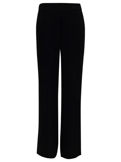 P.a.r.o.s.h Black Loose Pants With Waist-band In Polyamide Woman