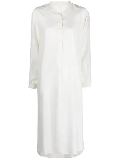 P.a.r.o.s.h Midi-hemdkleid Ohne Kragen In White