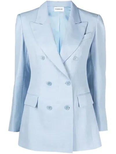 P.a.r.o.s.h Raisa Double-breasted Blazer In Blue