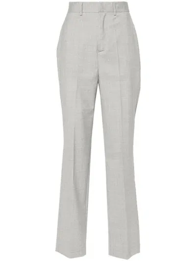 P.a.r.o.s.h High-waisted Tailored Trousers In Grey