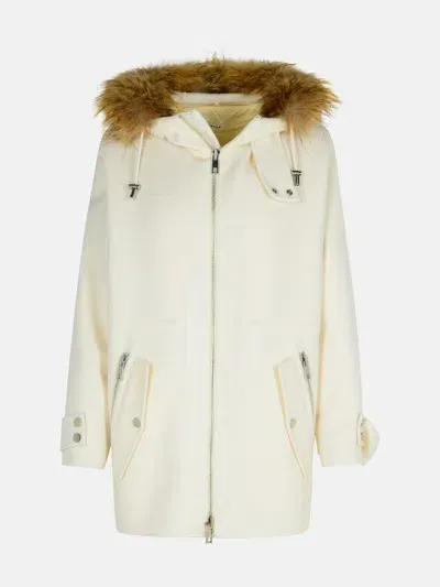 P.a.r.o.s.h 'leak' Cream Wool Parka