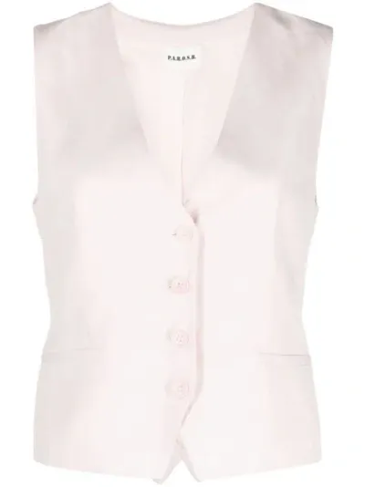 P.a.r.o.s.h V-neck Tailored Waistcoat In White