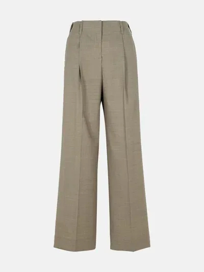 P.a.r.o.s.h 'lille' Beige Wool Pants In Grey