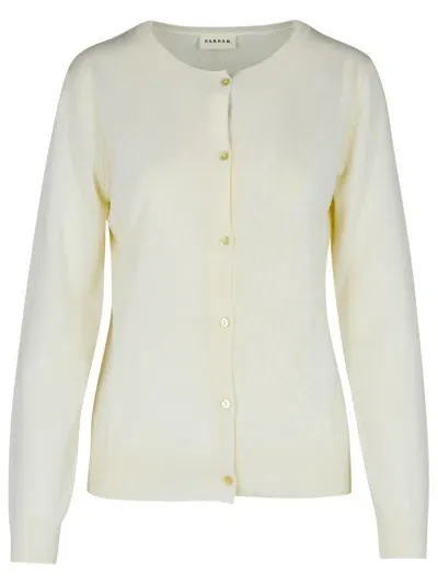 P.a.r.o.s.h . 'linfa' Cream Wool Blend Cardigan In White