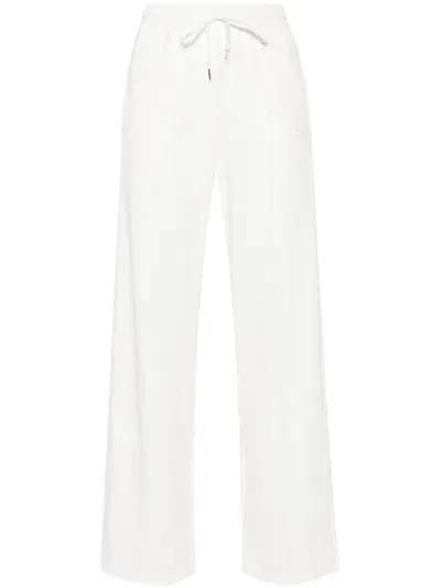 P.a.r.o.s.h Logo-embroidered Straight Trousers In White