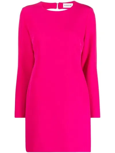 P.a.r.o.s.h Long-sleeve Backless Minidress In Pink