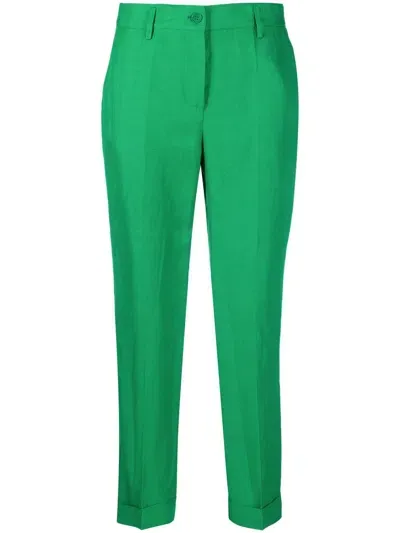 P.a.r.o.s.h Pressed-crease Cropped Trousers In Green