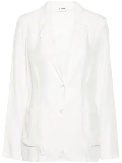 P.a.r.o.s.h Single-breasted Silk Blazer In White