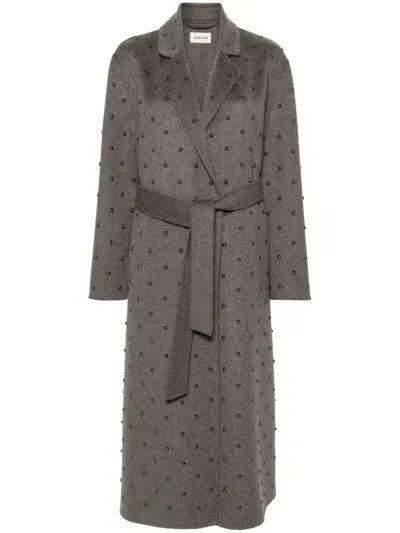 P.a.r.o.s.h Stud-embellished Coat In Grey