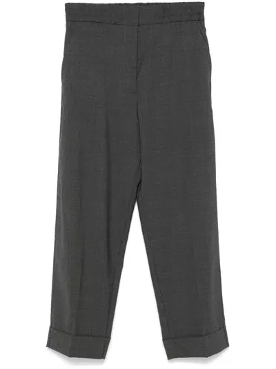 P.a.r.o.s.h Tapered Trousers In Grey