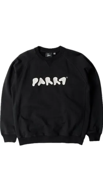 Parra Blob Logo Crew Neck Sweatshirt In Black