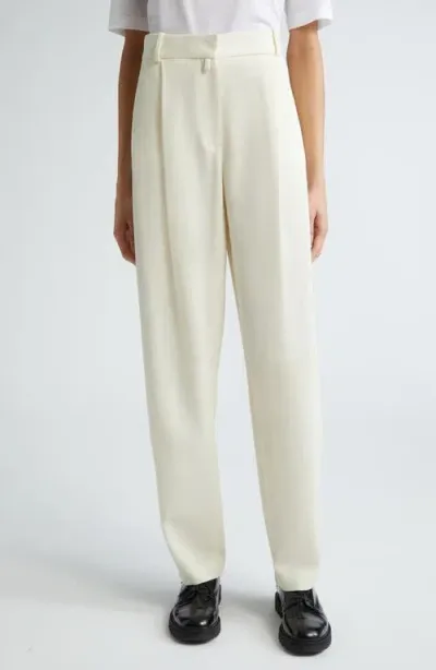 Partow Madison Virgin Wool Twill Pants In Ivory