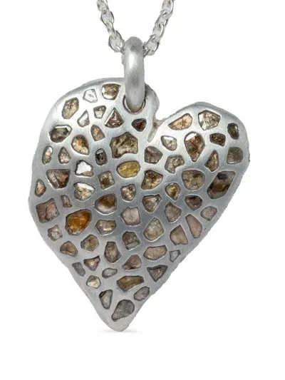 Parts Of Four Heart Necklace In Silver