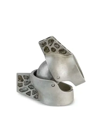 Parts Of Four X Fangophilia Joint Mohawk Ring In Silver