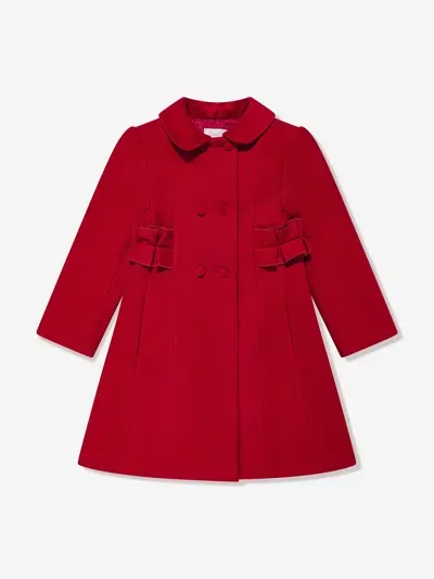 Patachou Kids'  Girls Felted Coat In Red