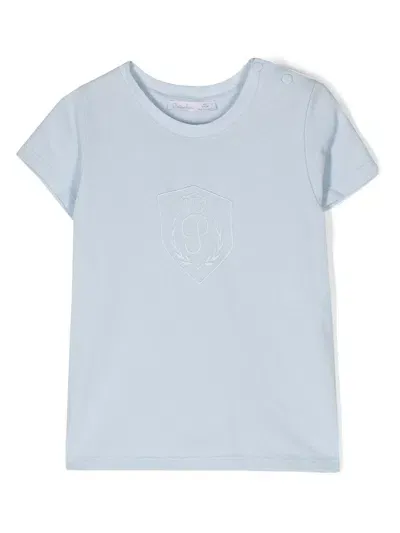 Patachou Kids' Logo-embroidered T-shirt In Blue