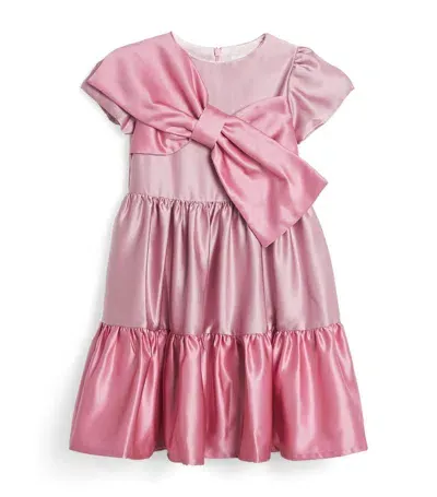 Patachou Kids' Tiered Bow Dress (2-12 Years) In Pink