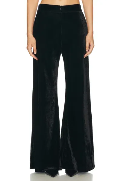 Patbo Velvet Wide Leg Pant In Black