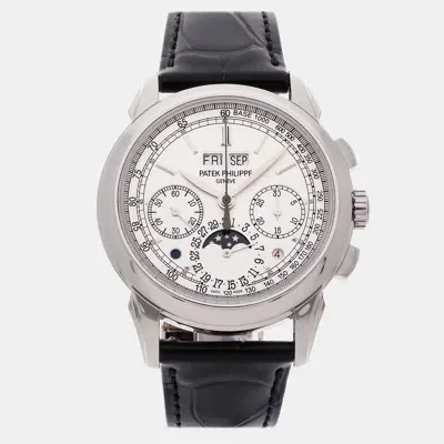 Pre-owned Patek Philippe Silver 18k White Gold Grand Complications 5270g-018 Manual Winding Men's Wristwatch 41 Mm