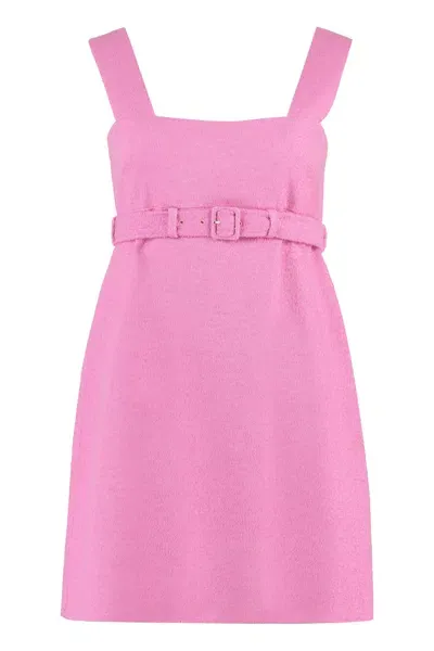 Patou Belted Waist Dress In Pink