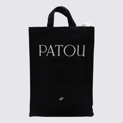 Patou Black Cotton Vertical Tote