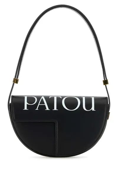 Patou Black Leather Le Petit  Shoulder Bag