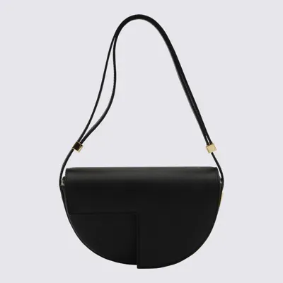 Patou Black Leather Le Petit Shoulder Bag In Negro