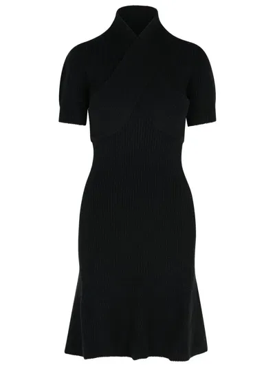 Patou Black Merino Wool Blend Dress