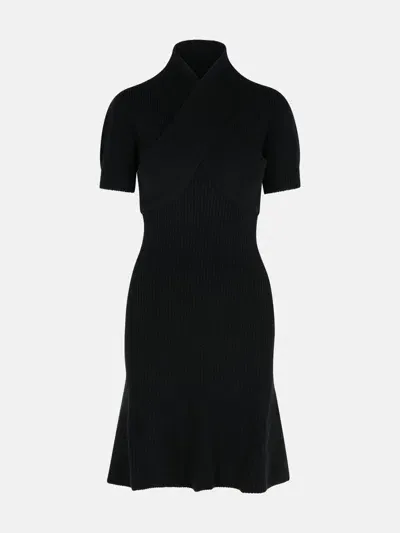 Patou Black Merino Wool Blend Dress