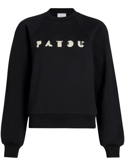 Patou Art Deco  Cotton Sweatshirt In Black