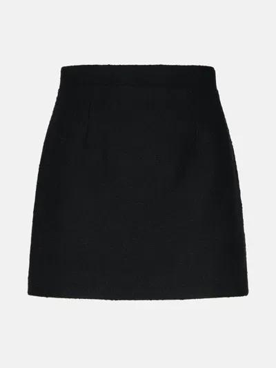 Patou Black Virgin Wool Blend Miniskirt