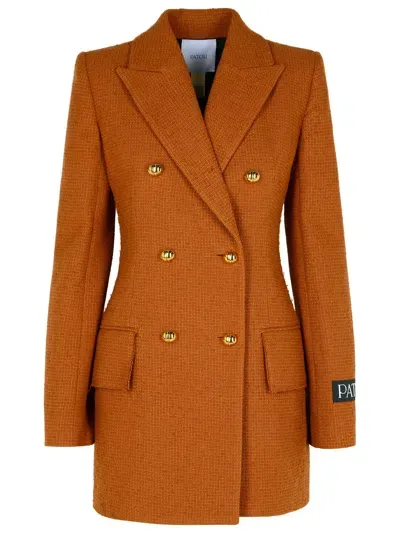 Patou Brown Wool Blend Blazer