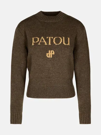 Patou Brown Wool Blend Sweater