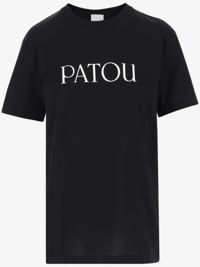 Patou Cotton T-shirt With Logo In Black