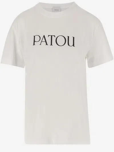 Patou Cotton T-shirt With Logo In White