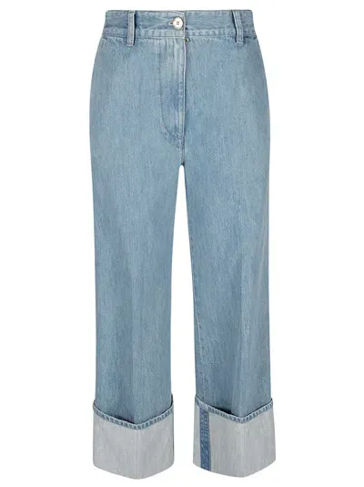 Patou Denim Iconic Trousers In Blu