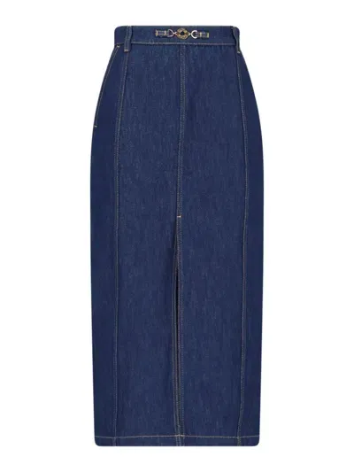 Patou Denim Skirt In Blue