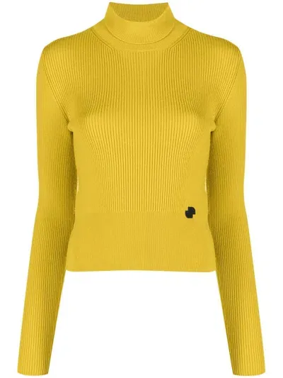 Patou Dolcevita Ribbed Jumper In Gelb