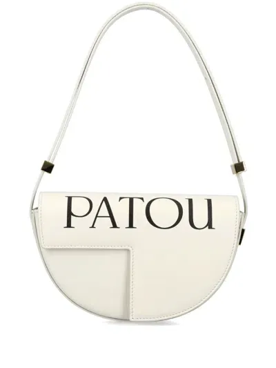 Patou Le Petit  Logo Bag In White Black