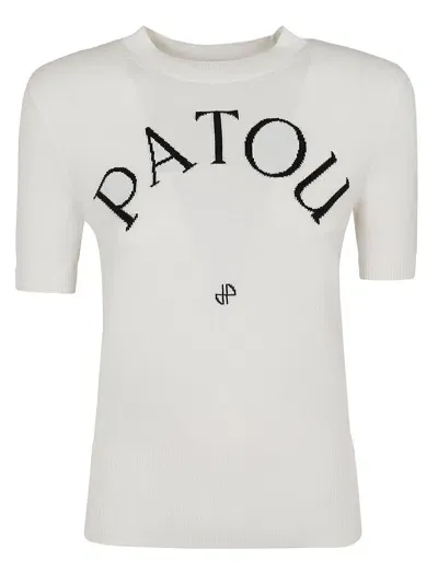 Patou Jacquard Short Slee In White