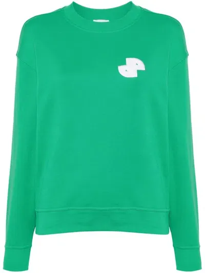 Patou Jp-patch Sweatshirt In Green