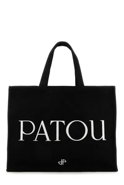 Patou Large  Top Handle Bag In Black