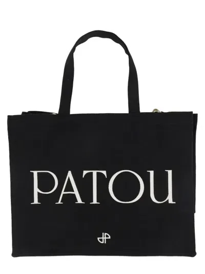 Patou Small Tote Bag In Black