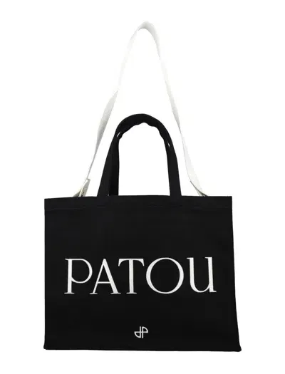 Patou Logo Tote In Black